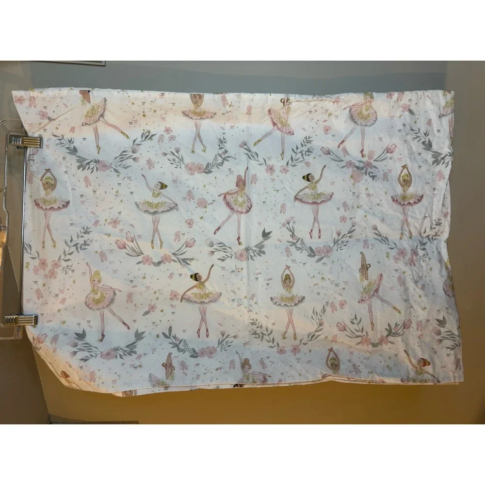 POTTERY BARN KIDS Ballerina Floral Pillowcases Set Of 2 Organic Cotton